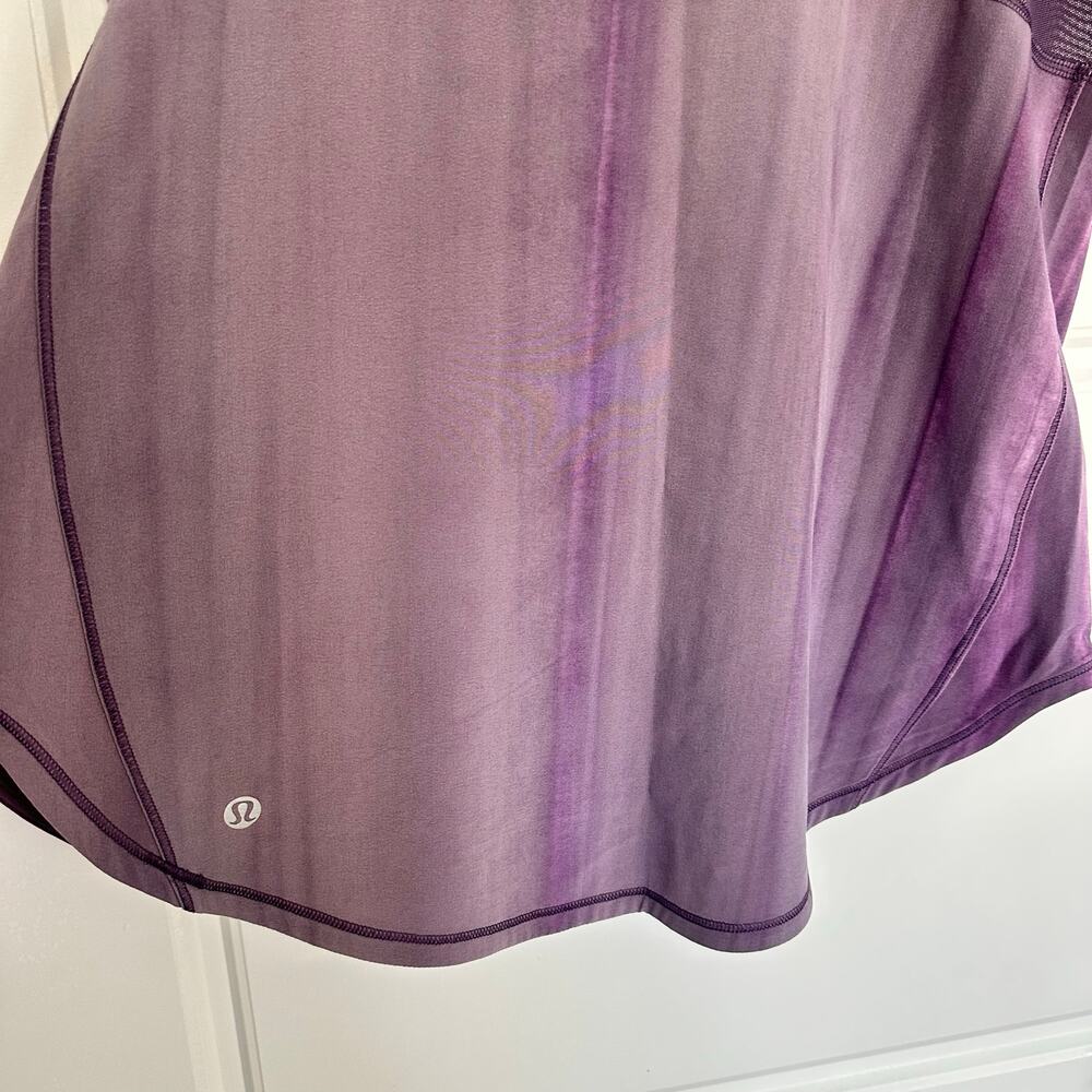 Lululemon Sculpt Tank Top Brushed Spray Dye White Purple Ink | Size 8 - Picture 7 of 7